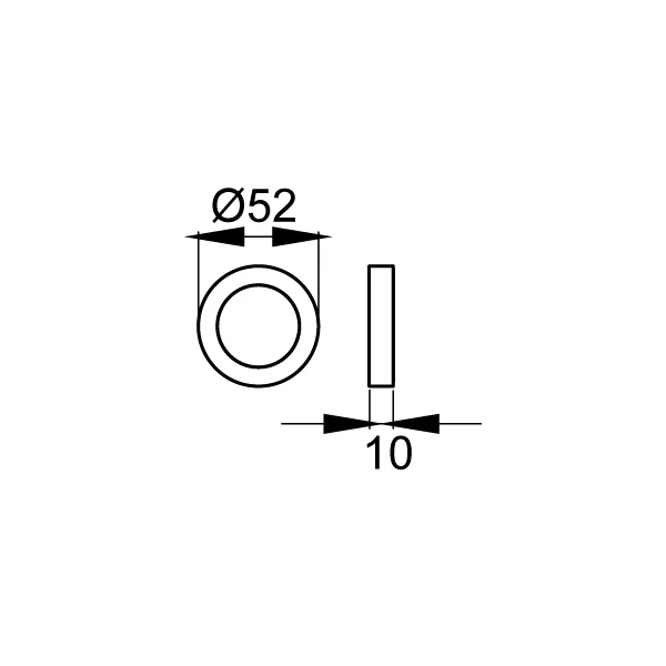 Blind Rosette EZ1332, Round Plate, Stainless Steel – thumbnail 3